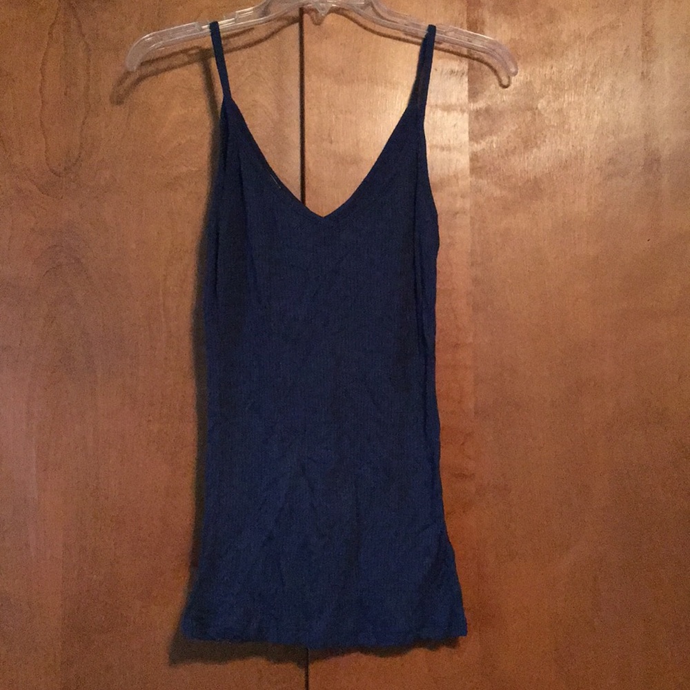 Wet Seal blue ribbed tank top